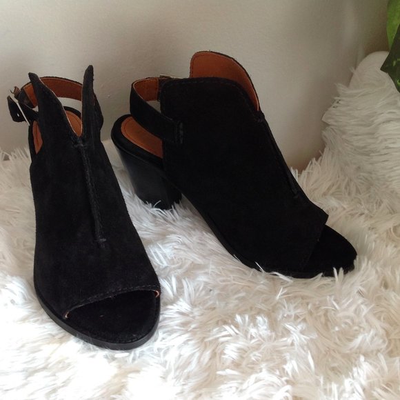 New Frye Courtney Sling Suede Open Toe Heels OfficeCore Summer - Picture 5 of 9